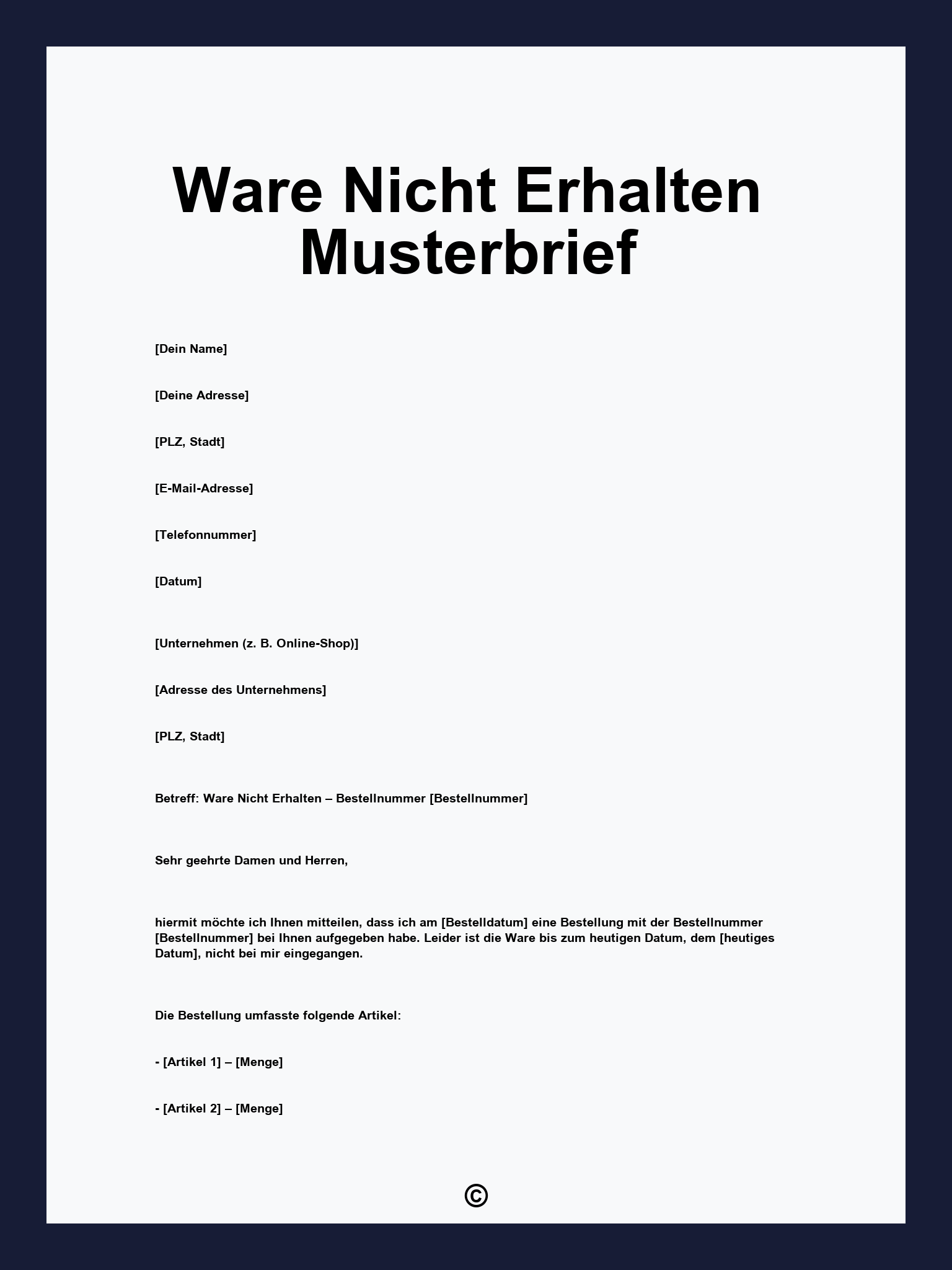 Nach Retoure Kein Geld Zurück Musterbrief Ware Nicht Erhalten Musterbrief